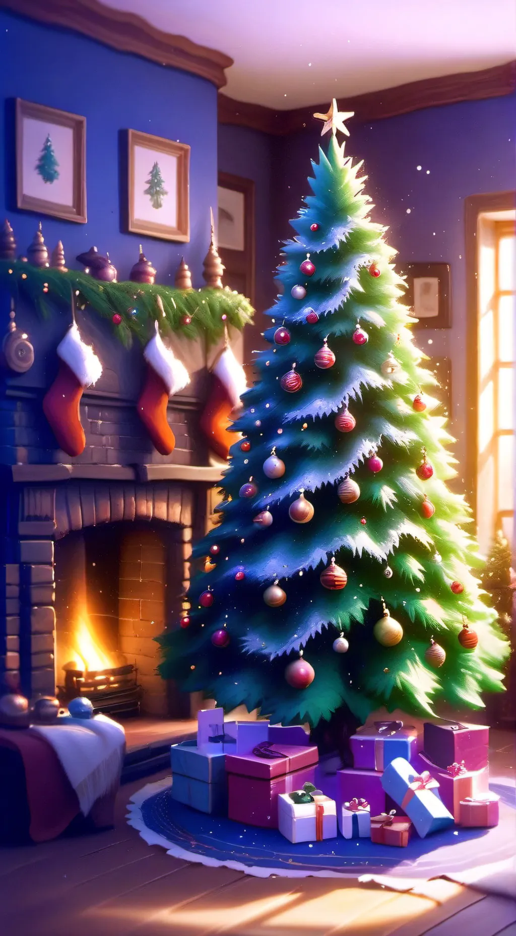 ai character: HH/HB CHRISTMAS  background