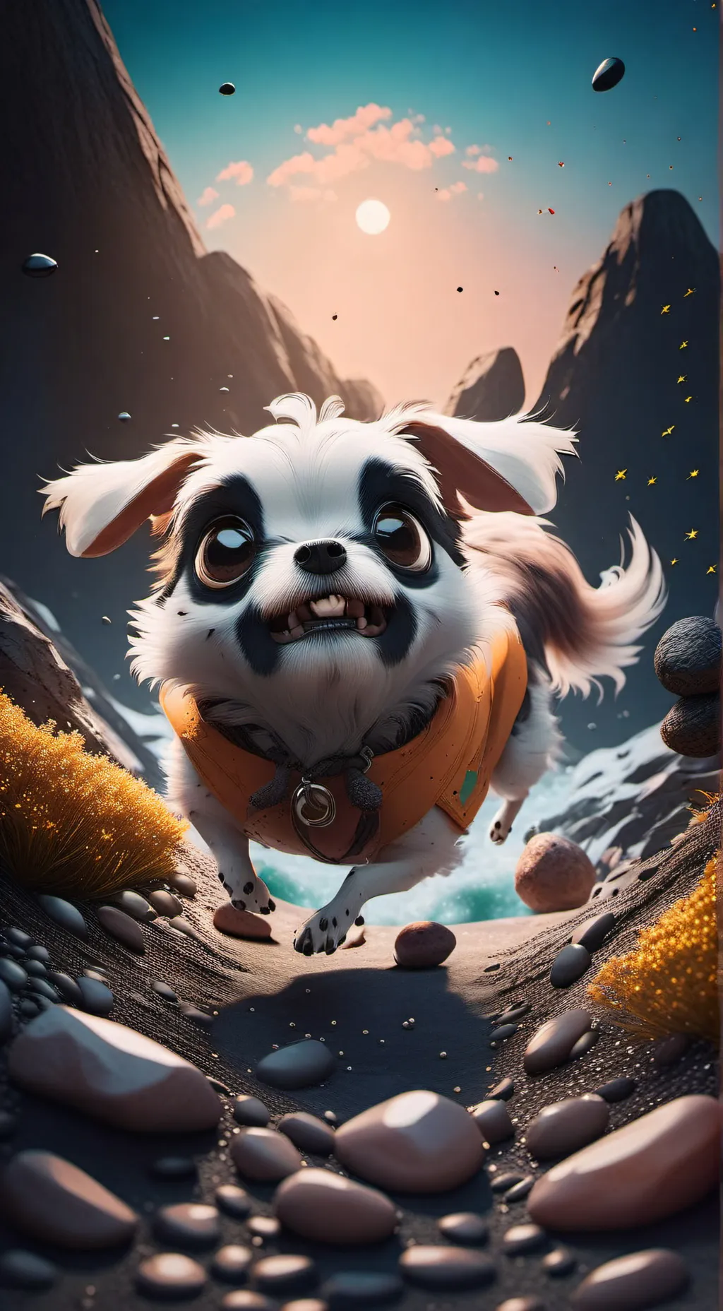 ai character: Fluffy doggo background