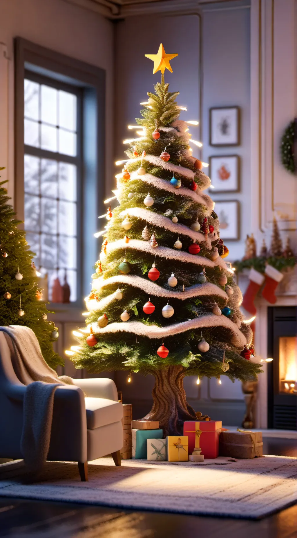 ai character: HB SINSMAS🎄❄️⛄🦌🎁 background