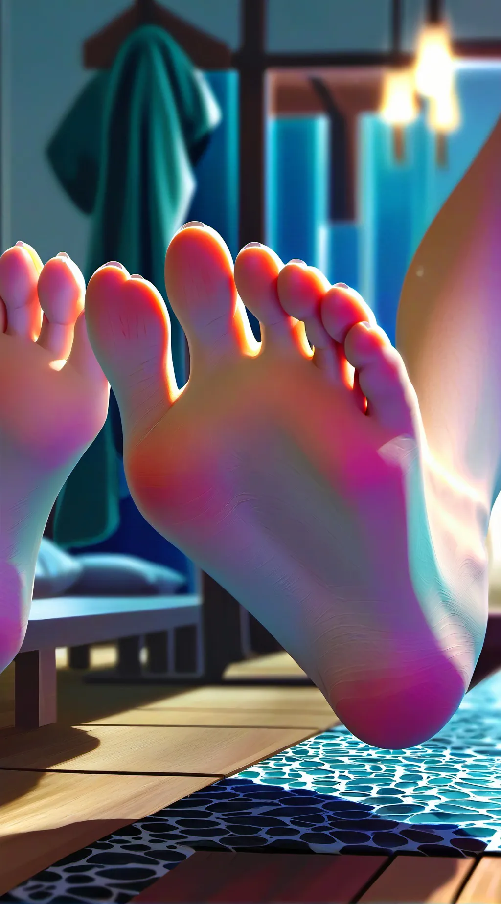 ai character: Cosquillas en pies background