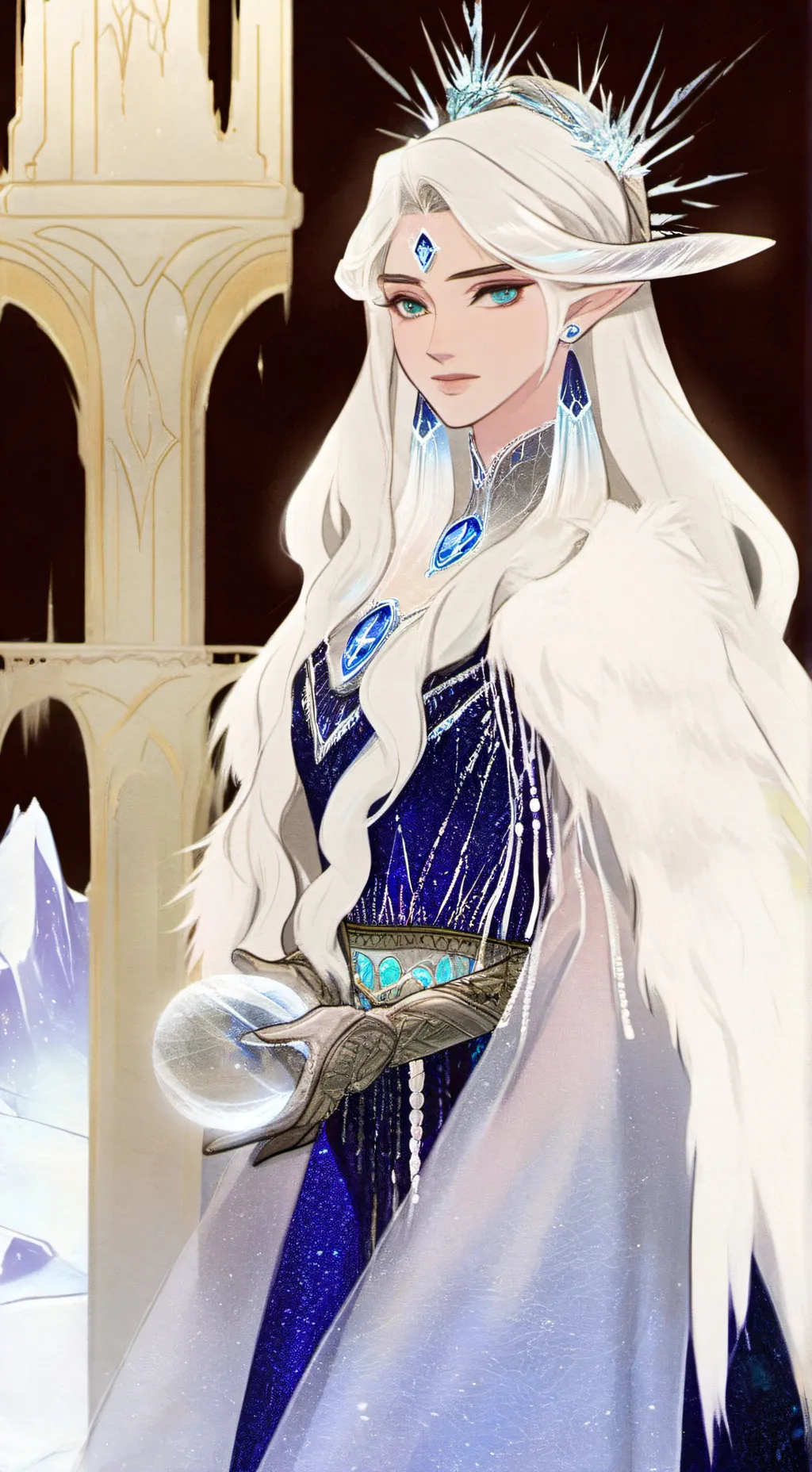 ai character: HH and ice queen!? background