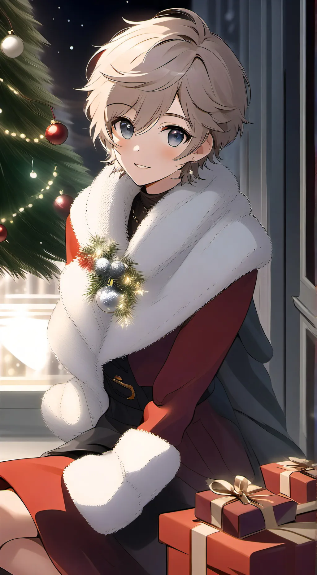 ai character: Femboy Navideño background