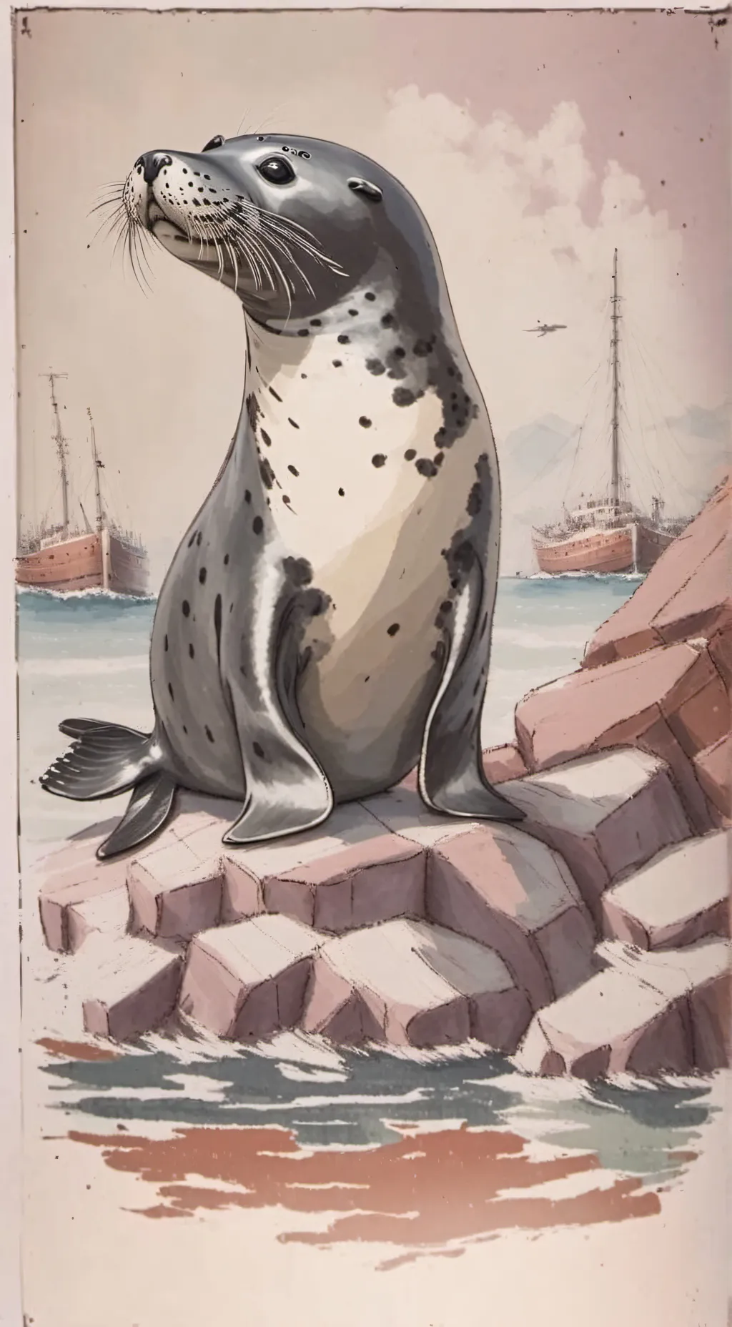 ai character: silly seal :3 background