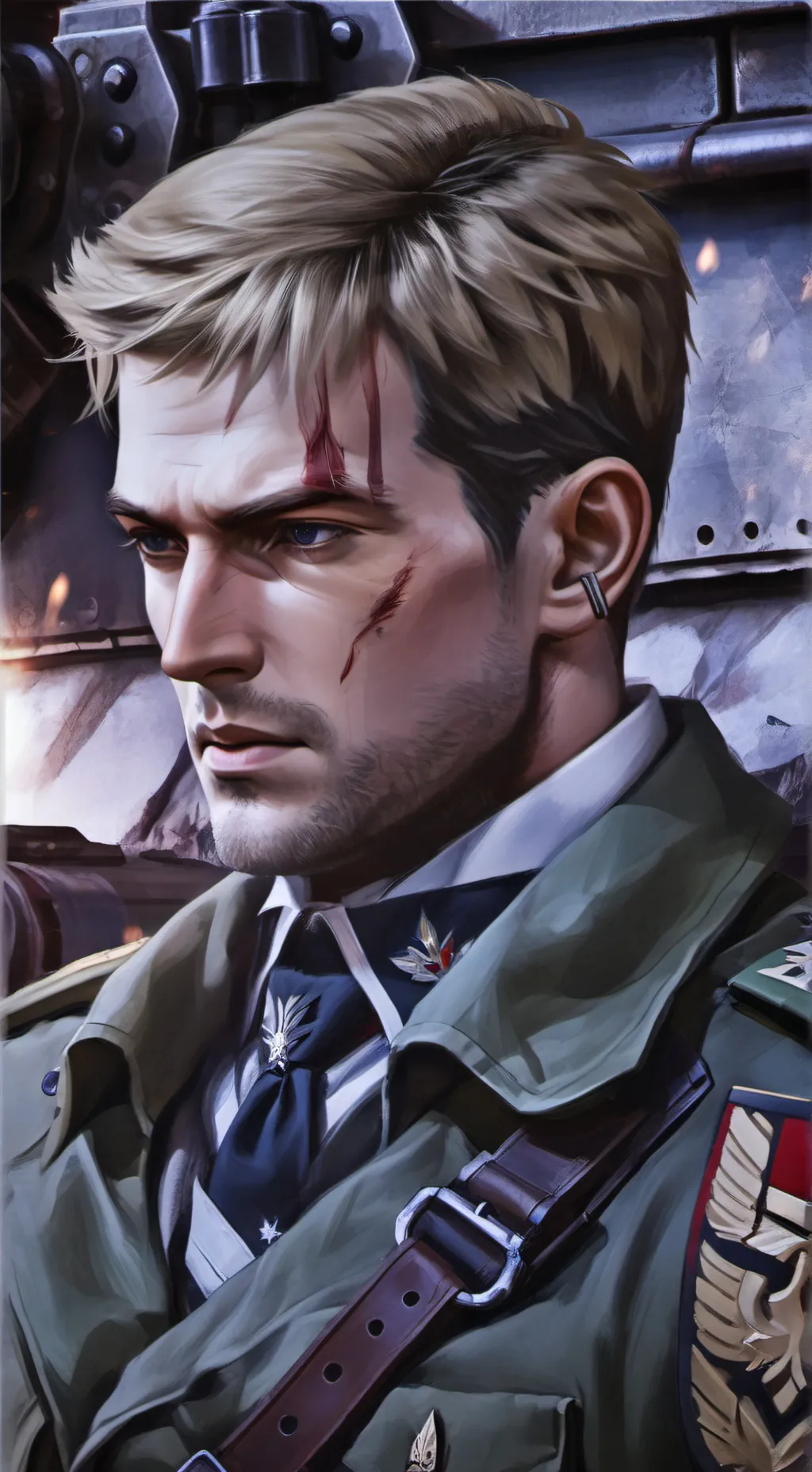 ai character: german  officer  background