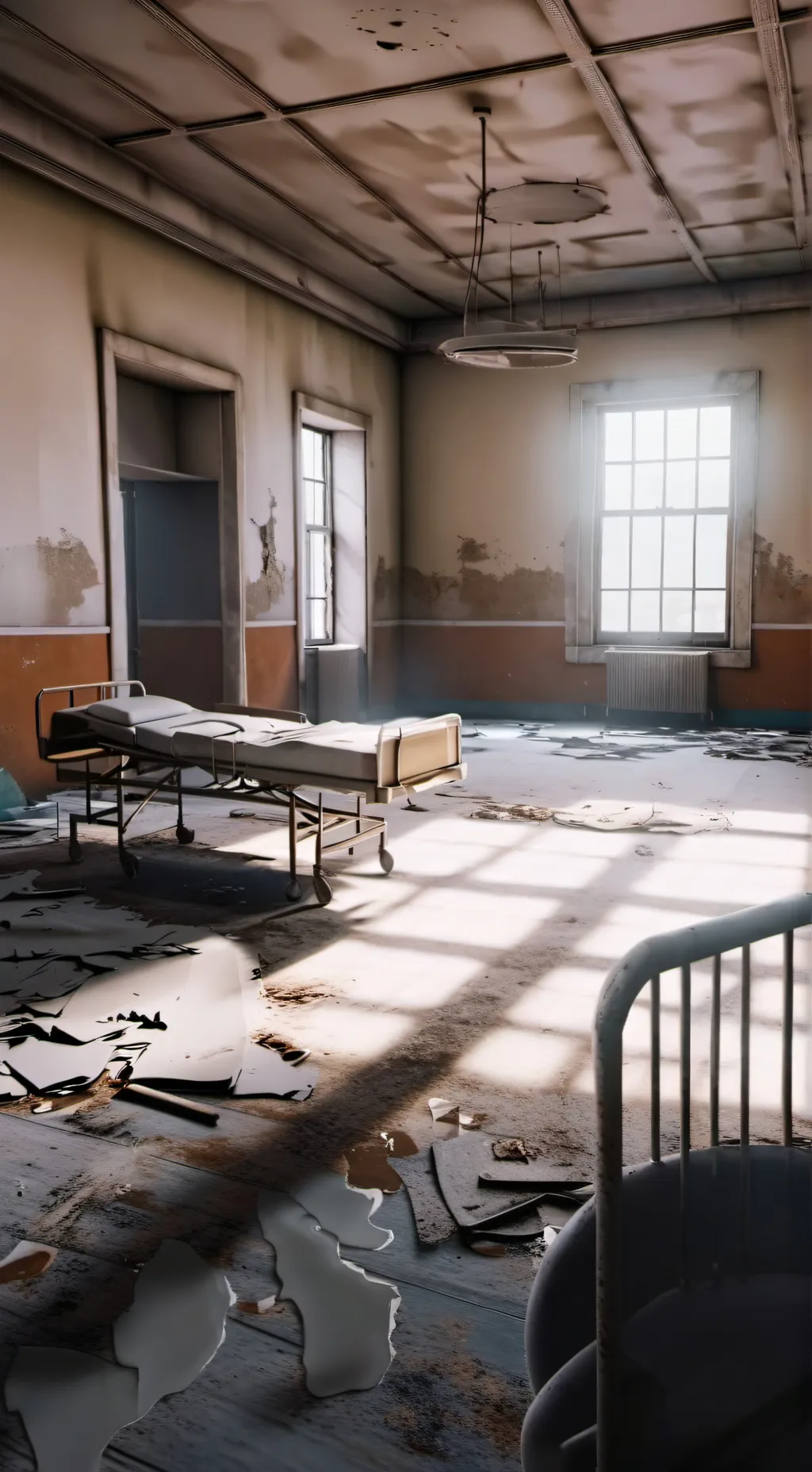 ai character: Old hospital  background