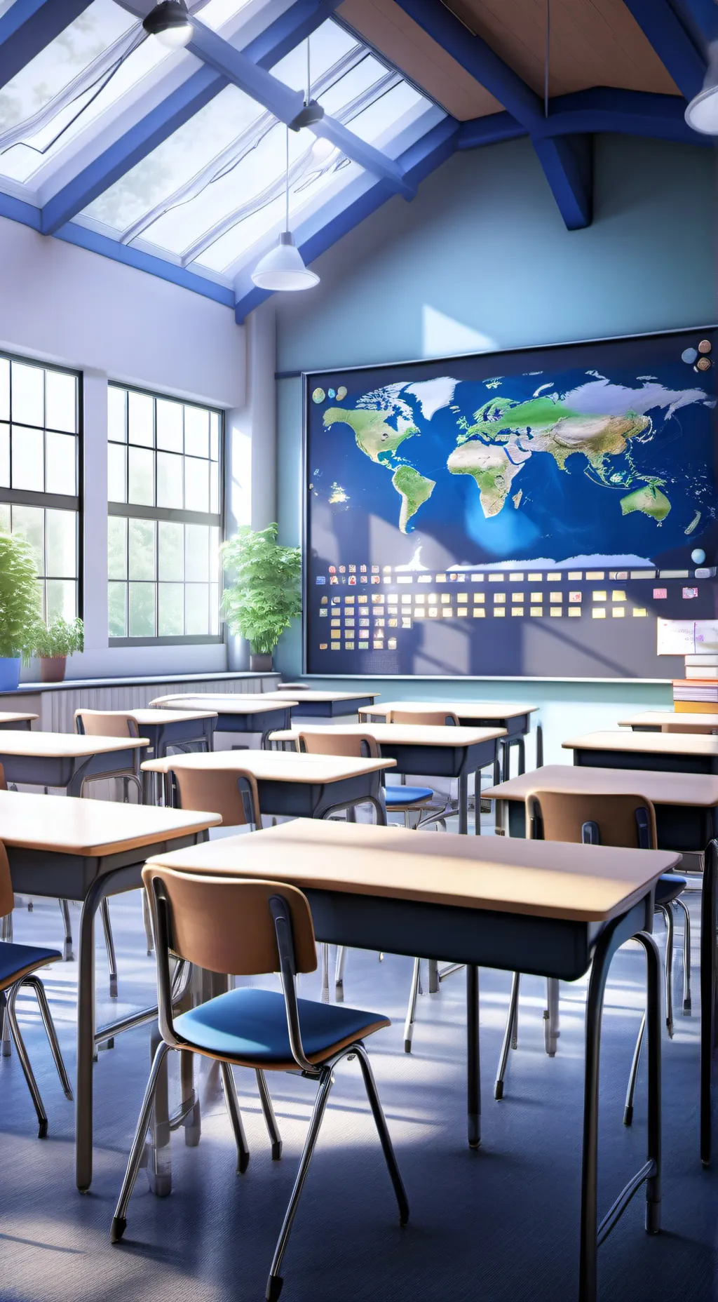 ai character: your classroom  background