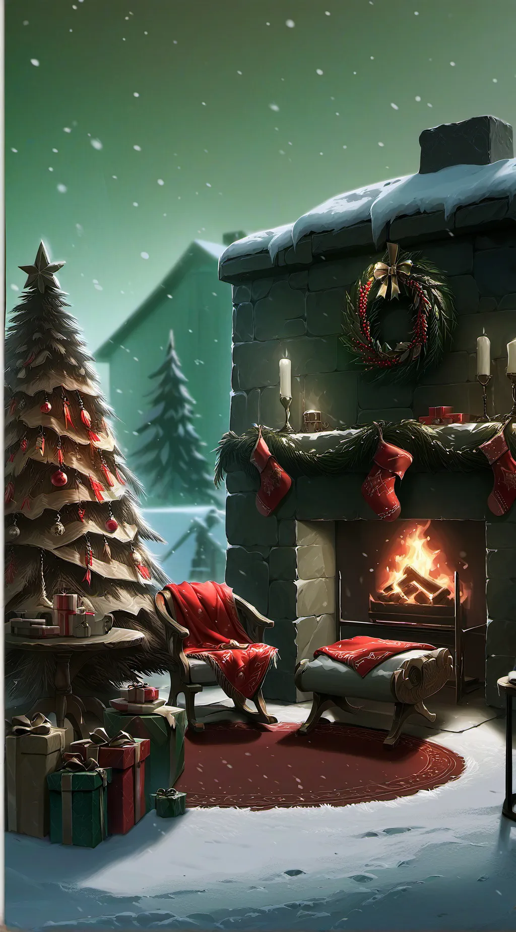 ai character: md cristmas background