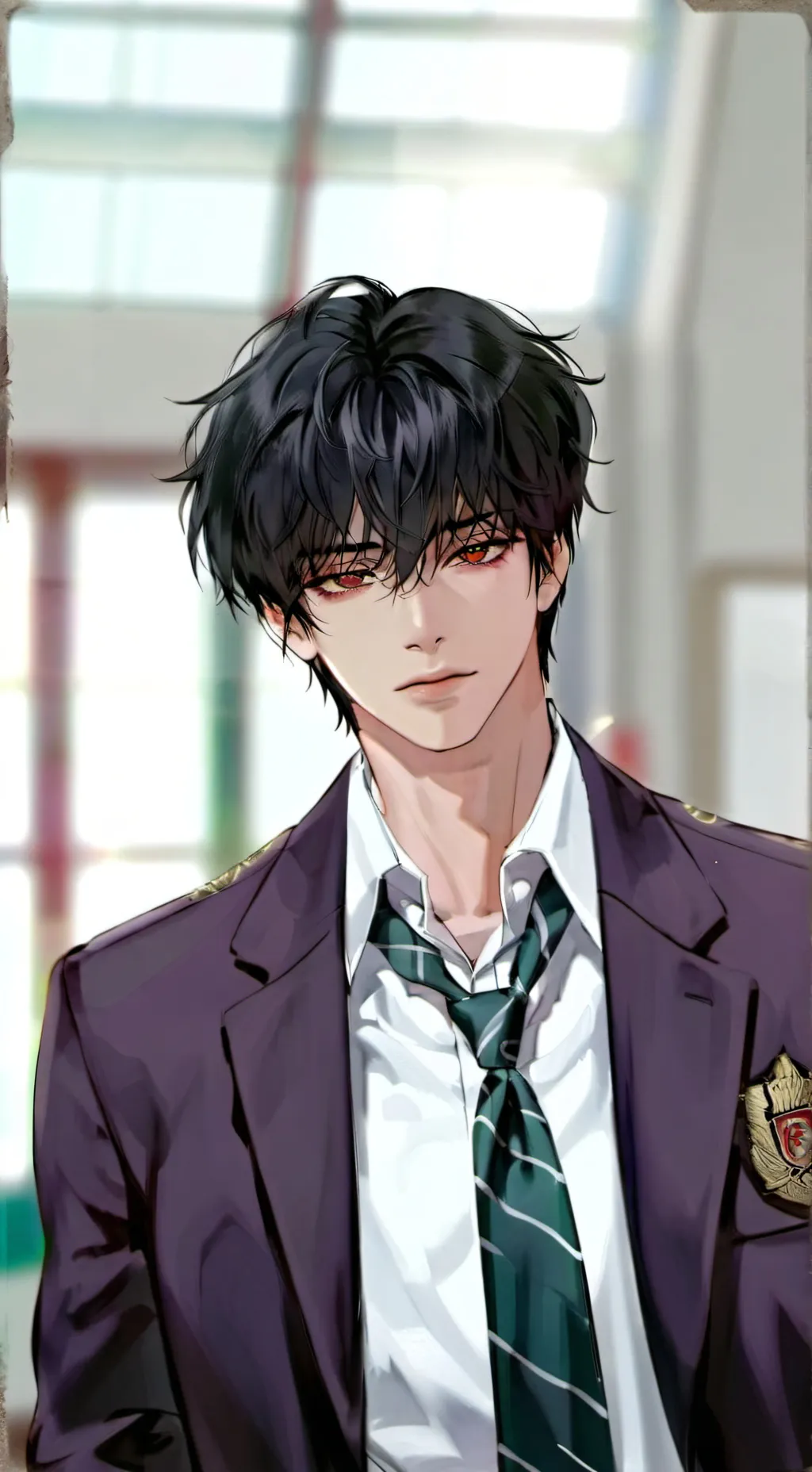 ai character: •¥^Blake^¥• background