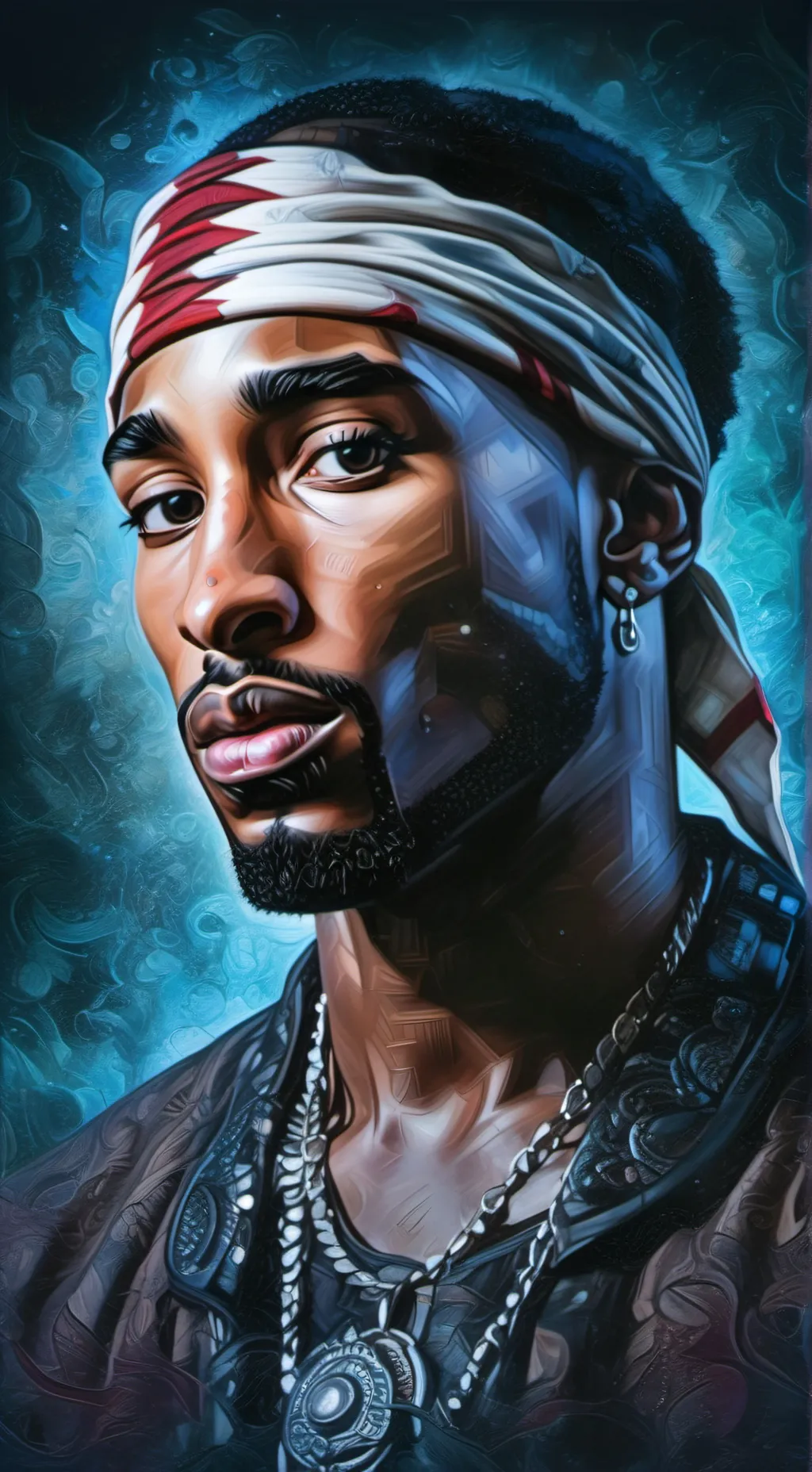 ai character: tupac  background