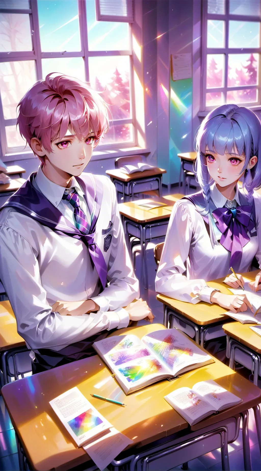 ai character: Escuela  background