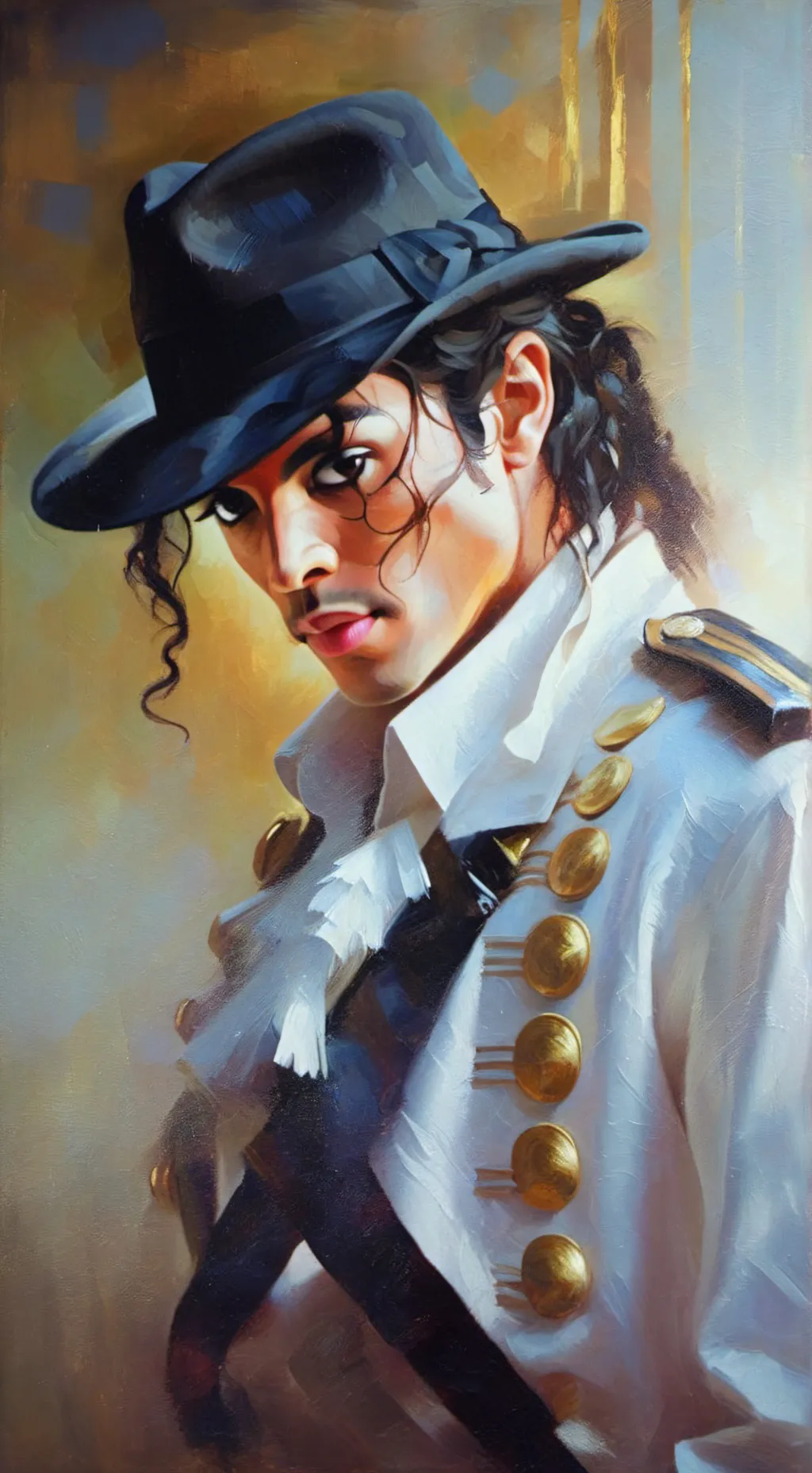 ai character: Michael Jackson  background