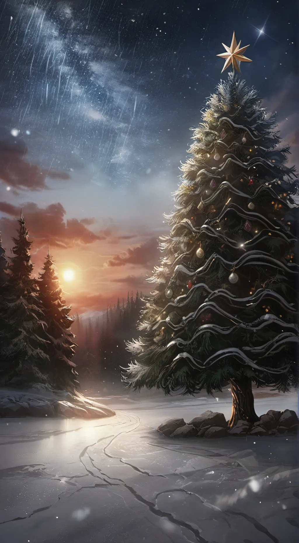 ai character: KnY Christmas background