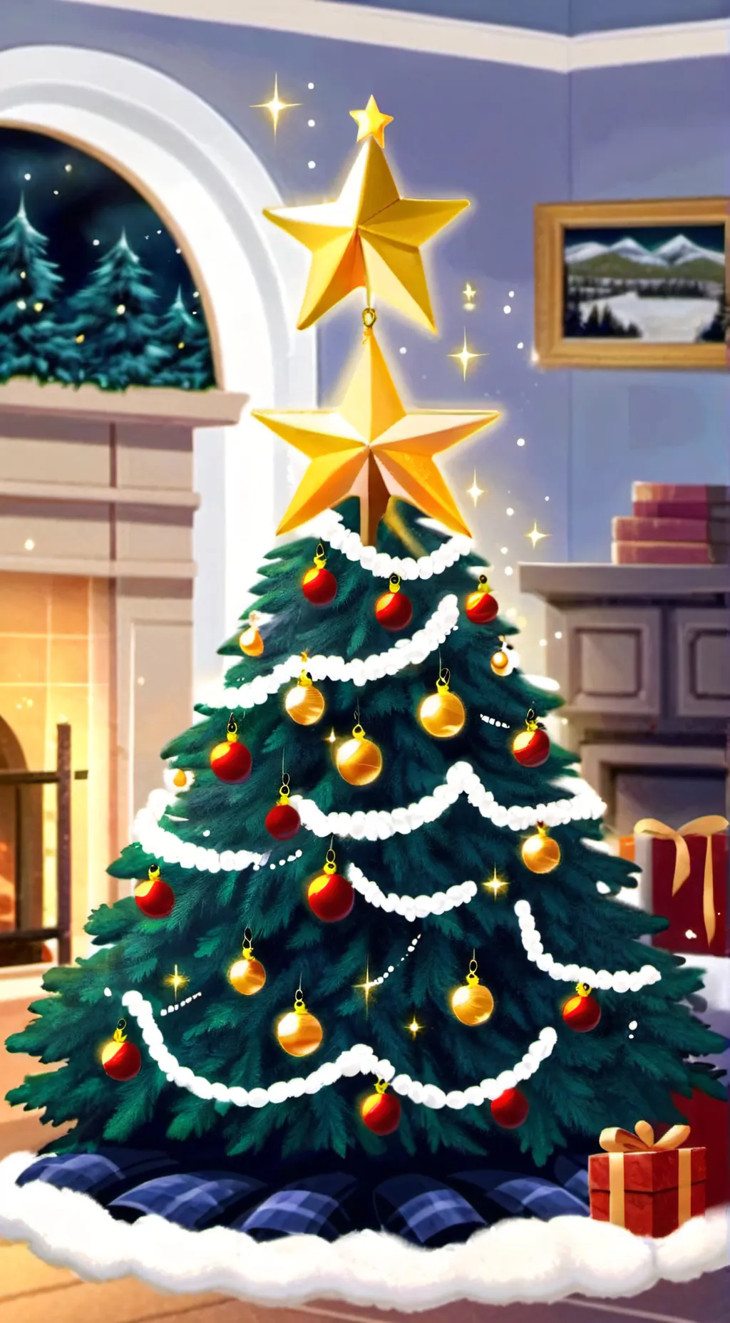 ai character: crismas background
