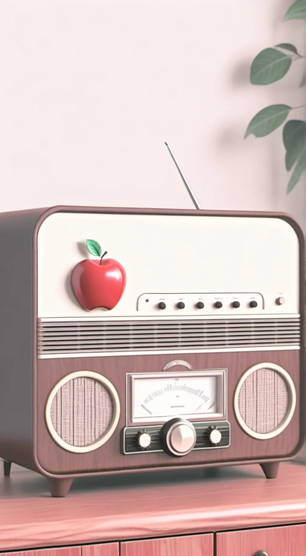ai character: radioapple background