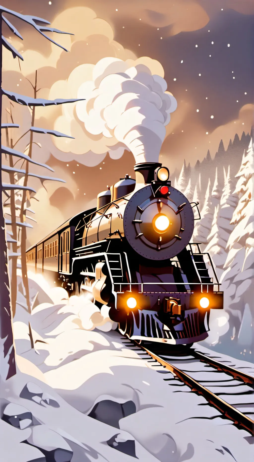 ai character: Polar express  background