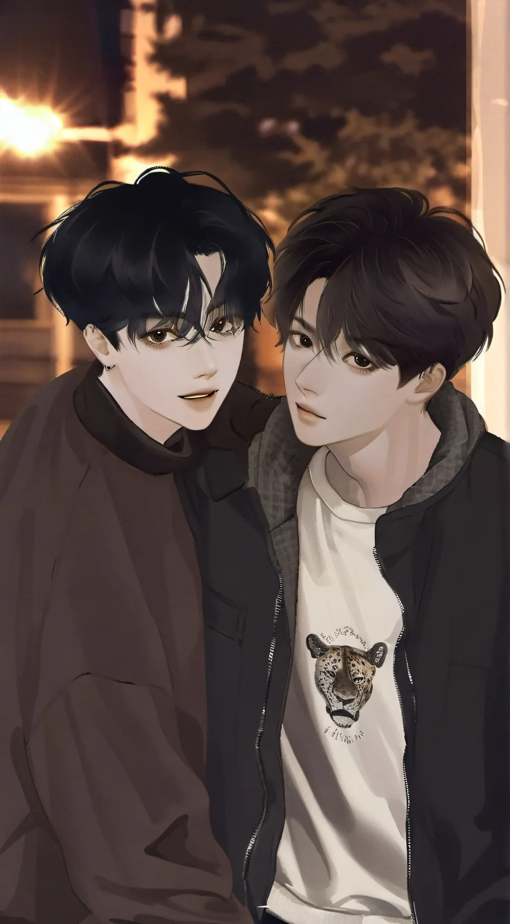 ai character: Nico y Bryan  background