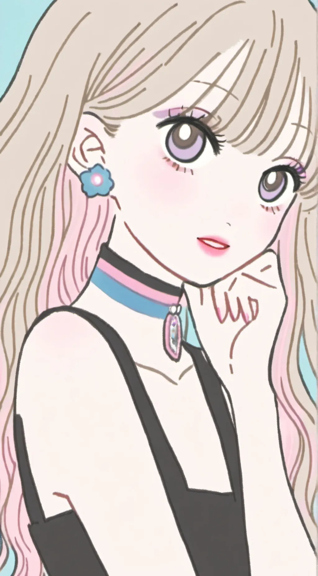 ai character: Jessica💙💜🩷 background