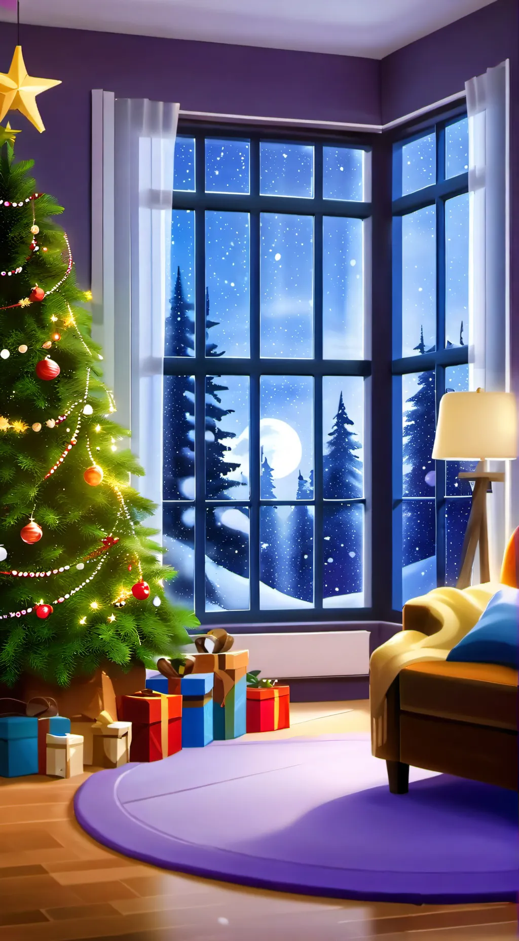 ai character: Family Christmas  background