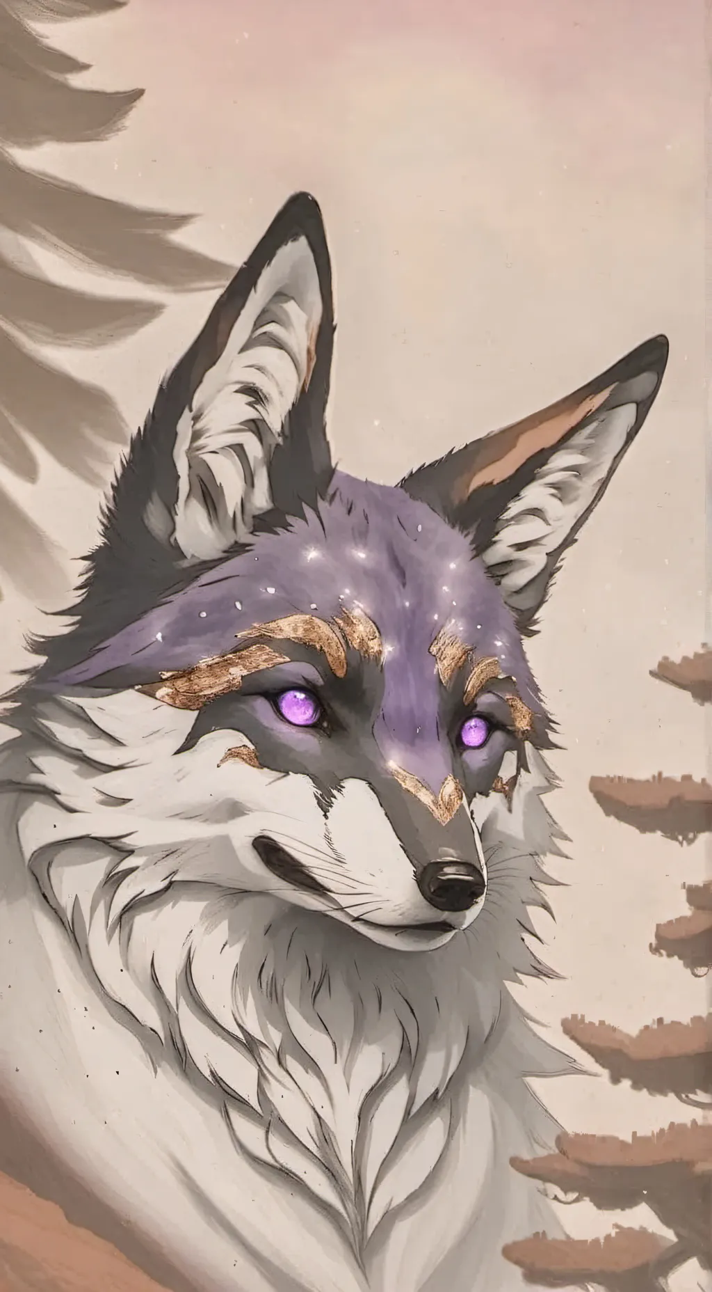 ai character: Luna the fox  background