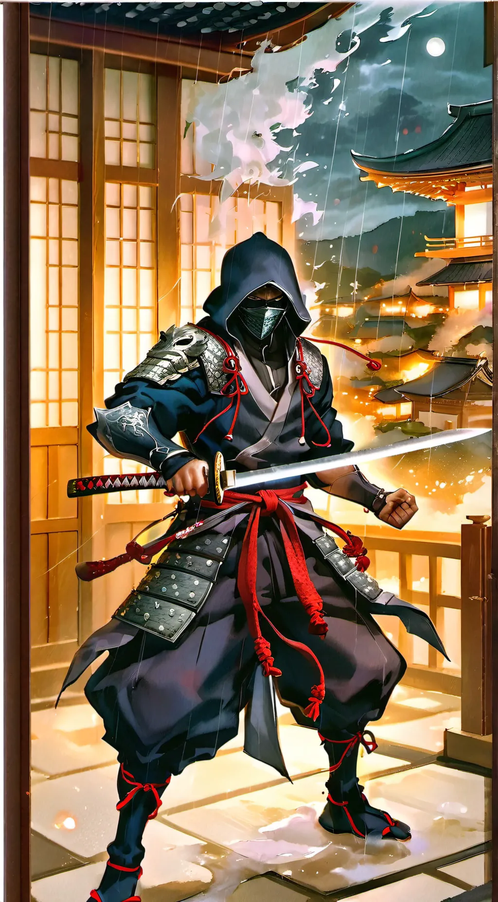 ai character: ninjas vs samurais background
