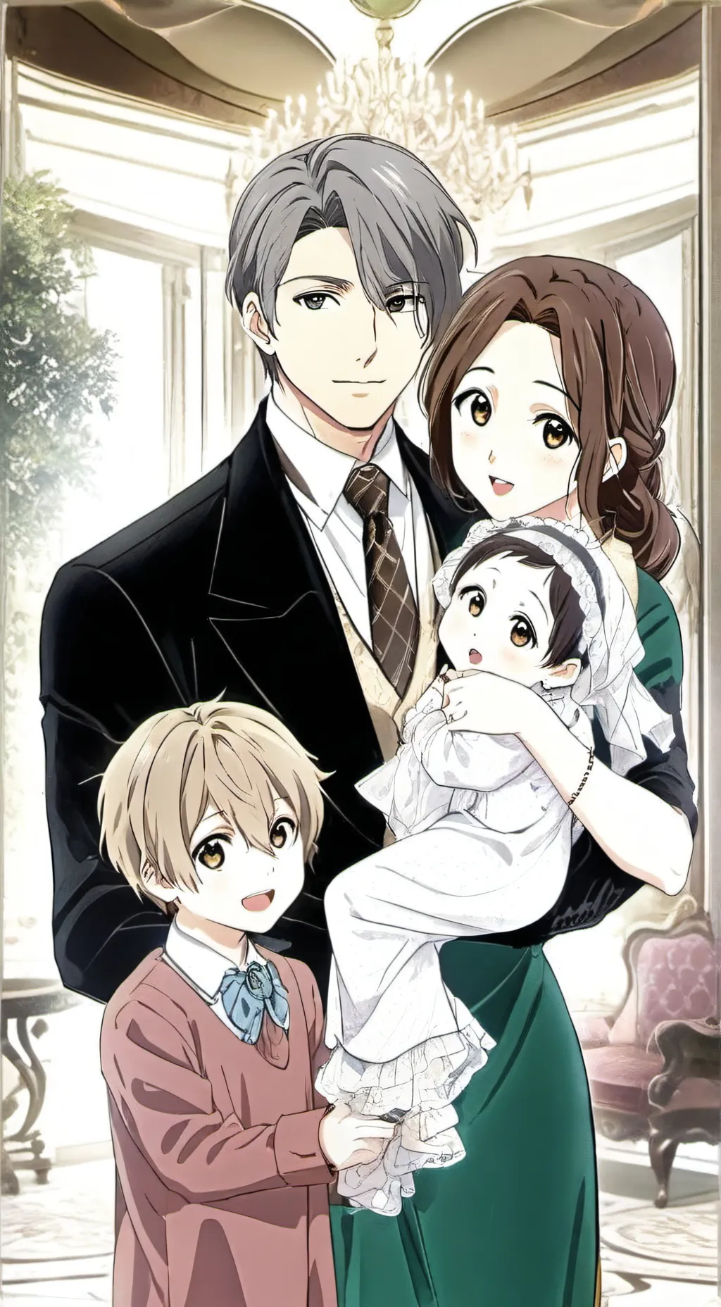 ai character: Rich fam love you background