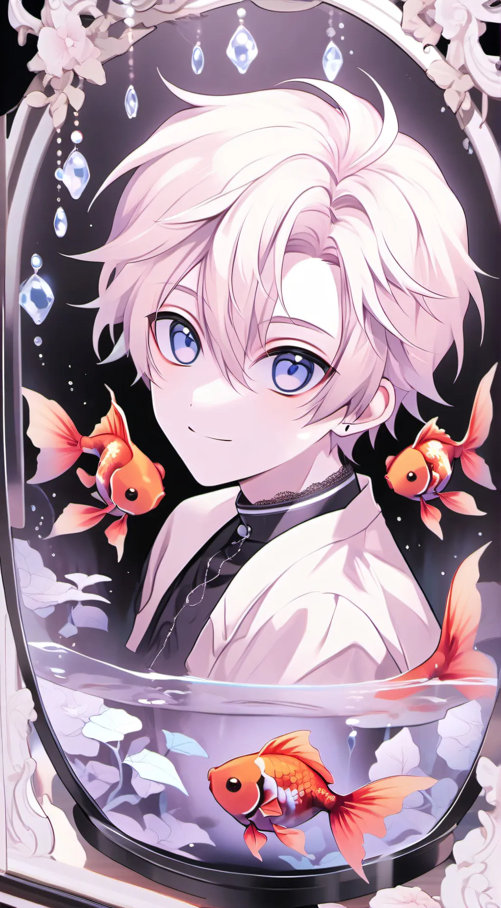 ai character: Glowbug the Spirity-Fish background