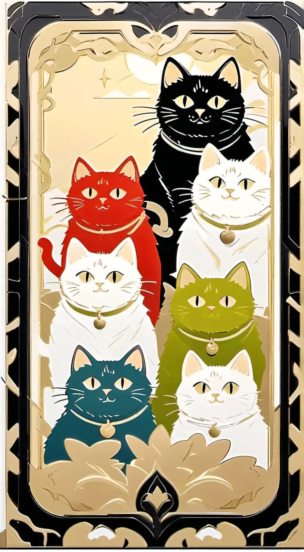 ai character: Colorkats💐🐈 background