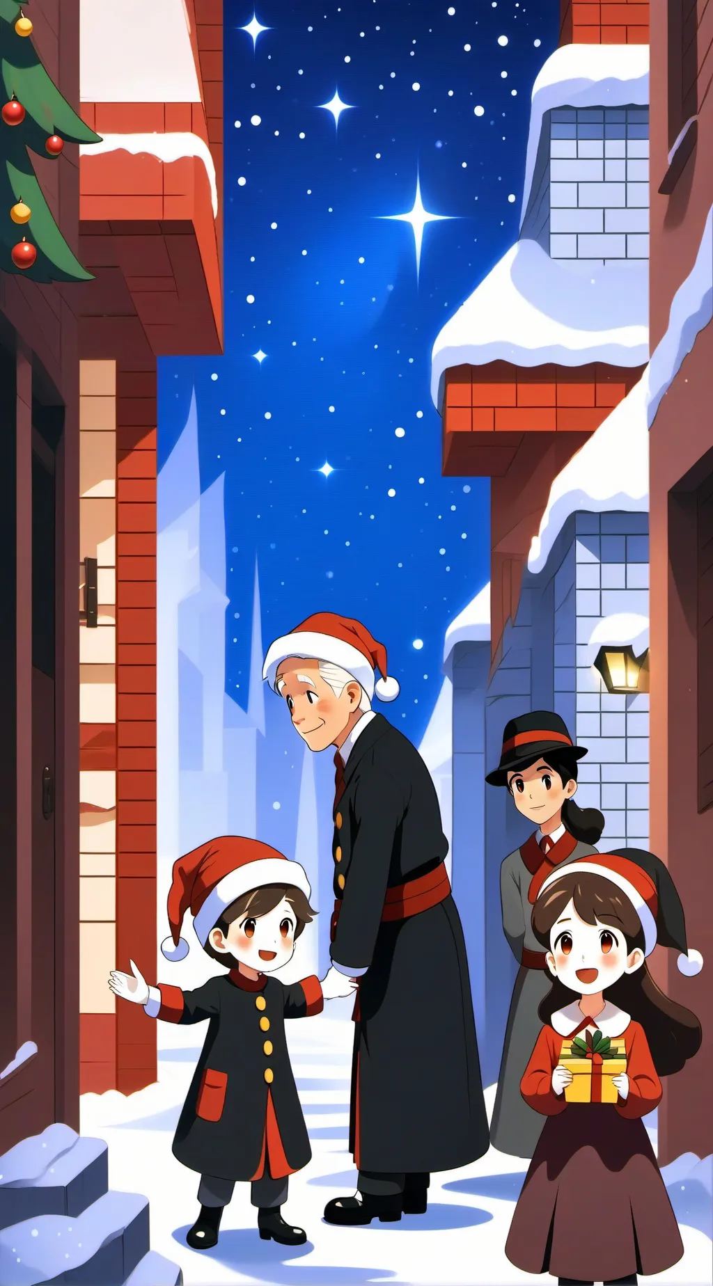 ai character: Christmas background