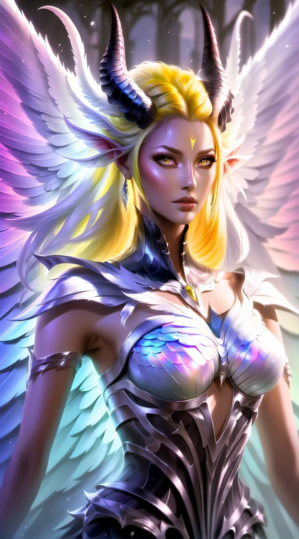 ai character: Angel, rage. background