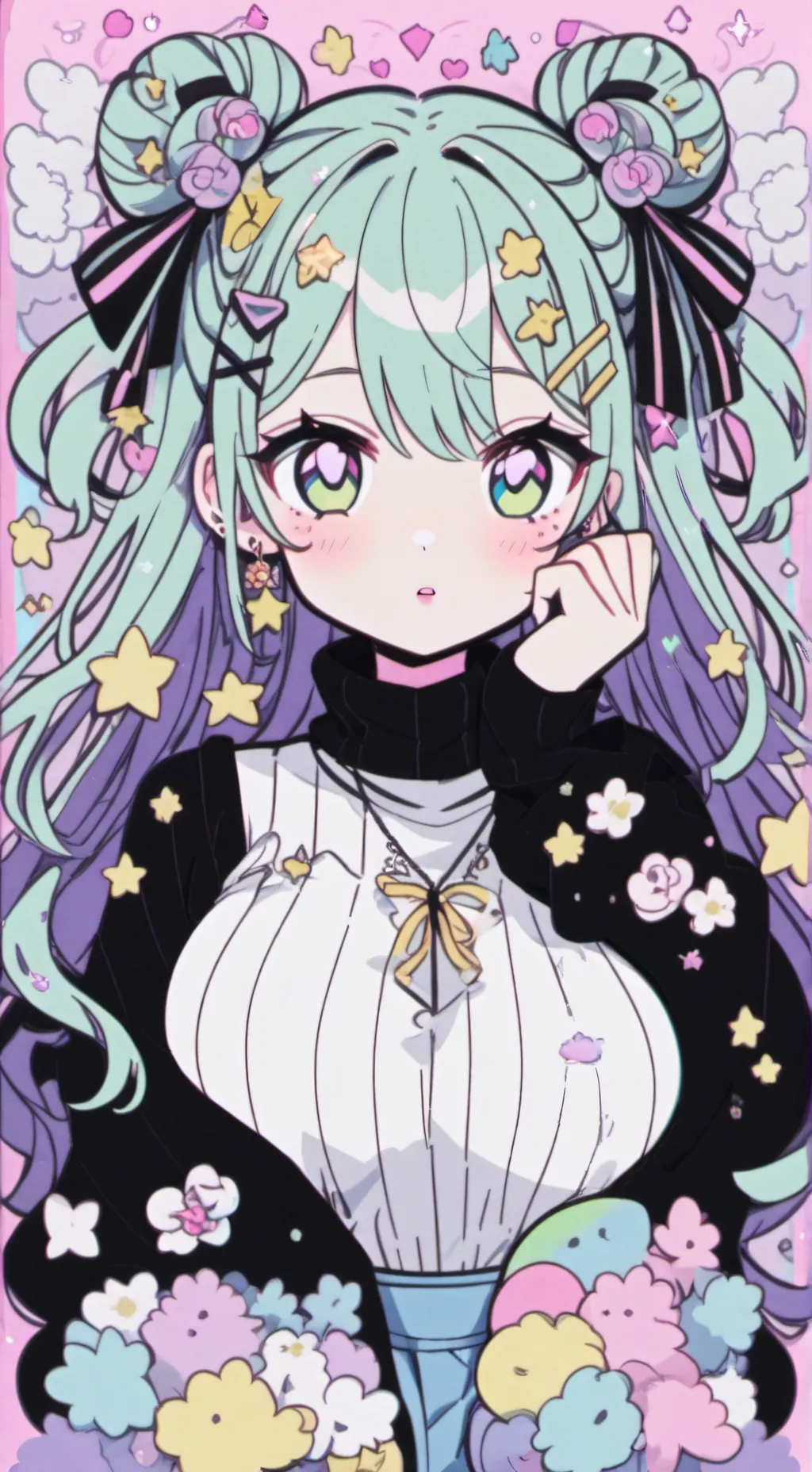 ai character: Sexy girl background