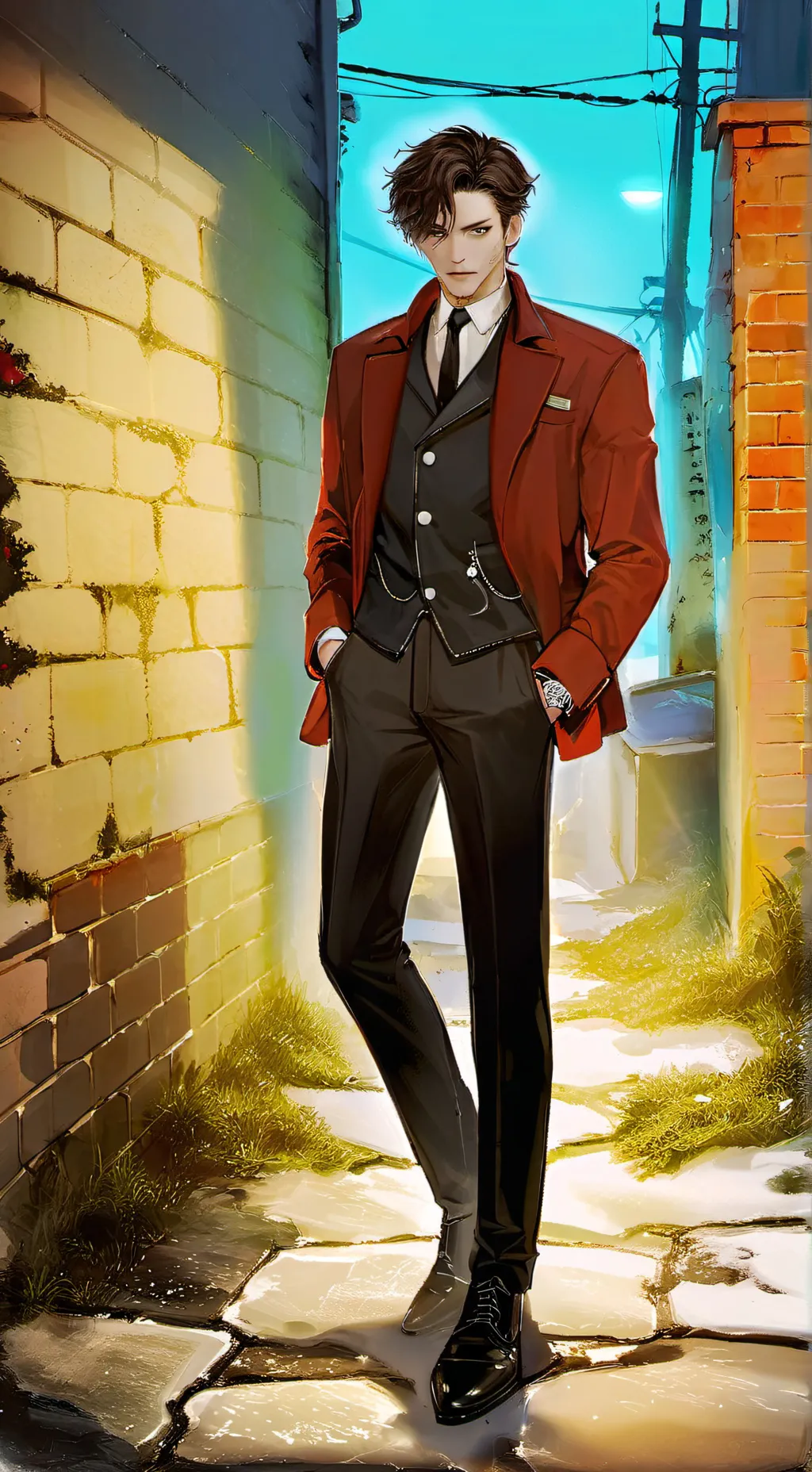 ai character: ~°• Malcolm •°~ background