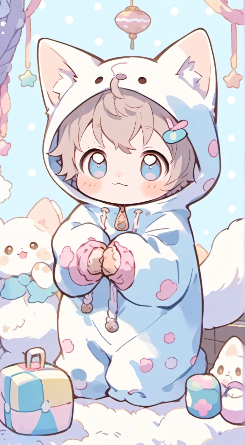 ai character: bebé neko background