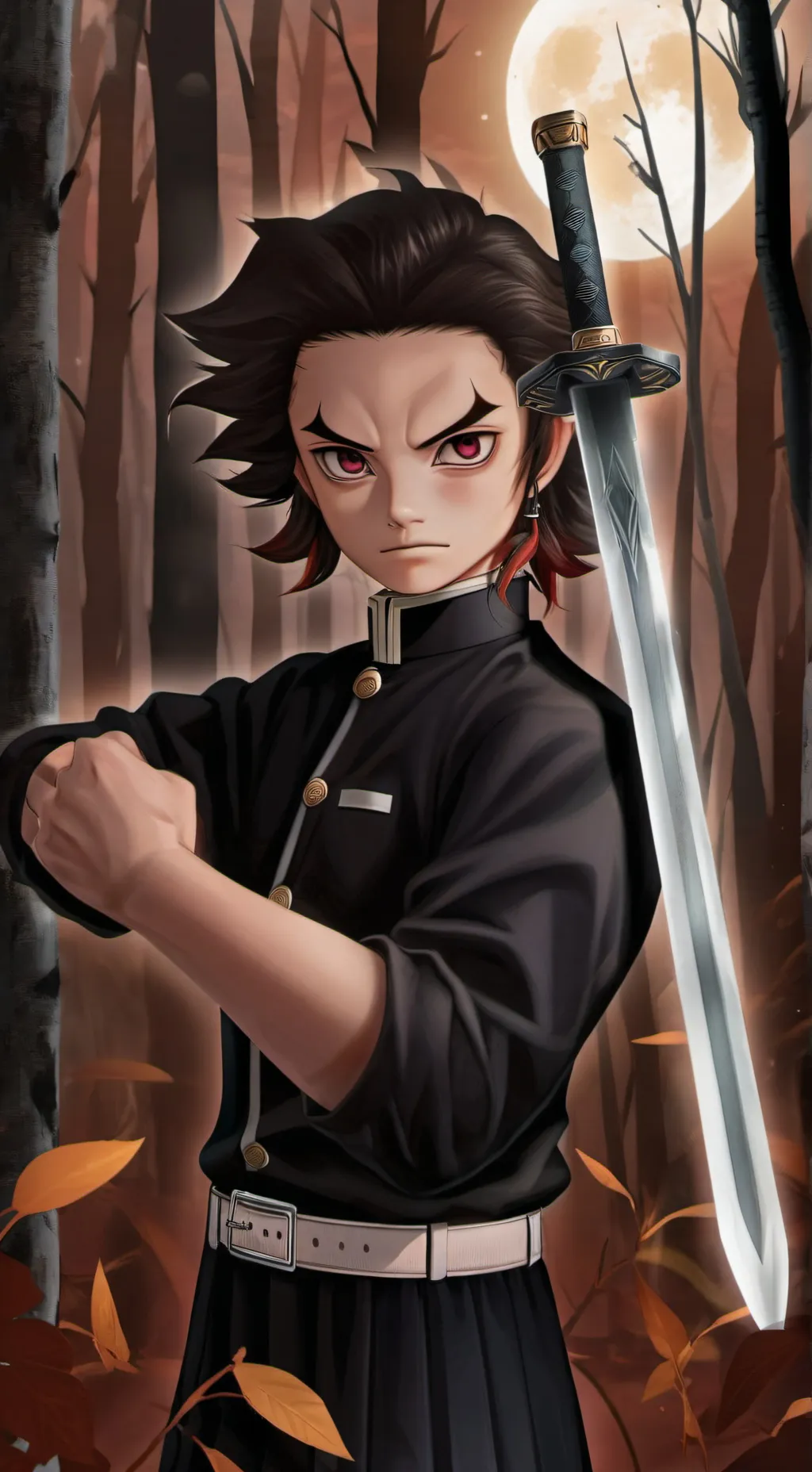 ai character: Hashiras swap au background