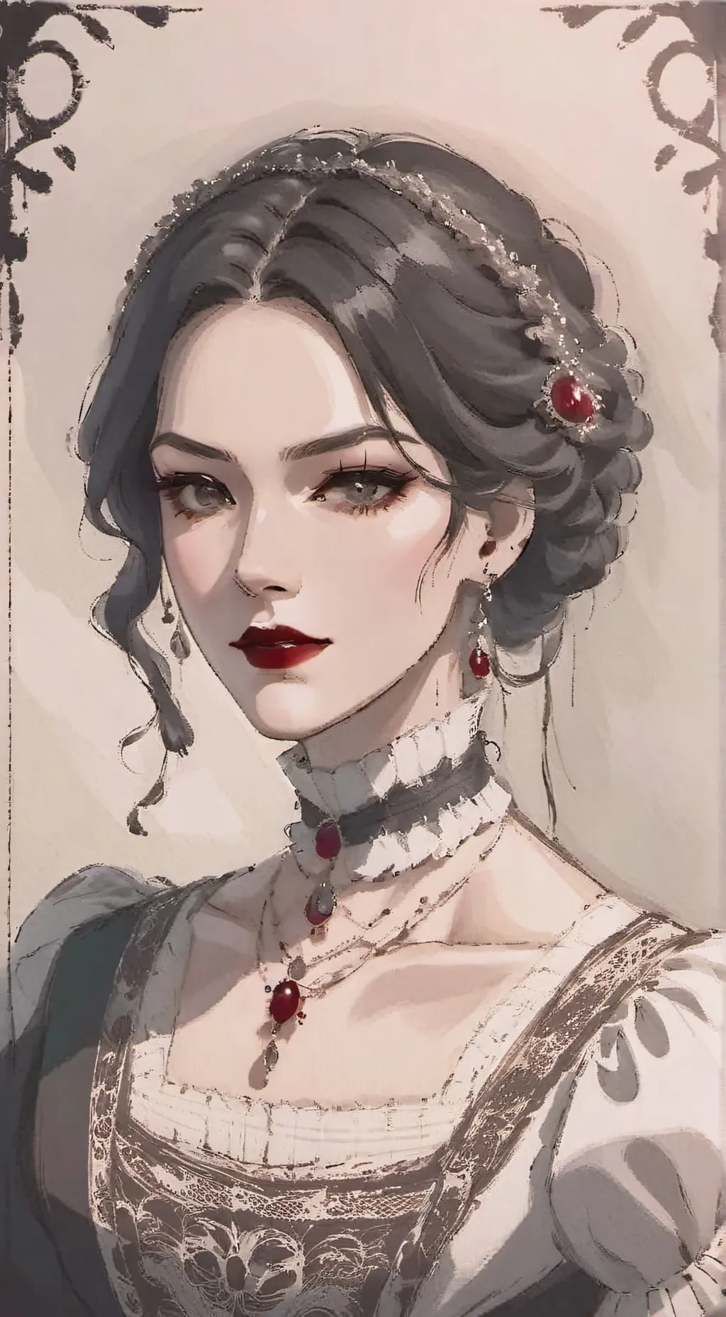 ai character: vampire girl  background