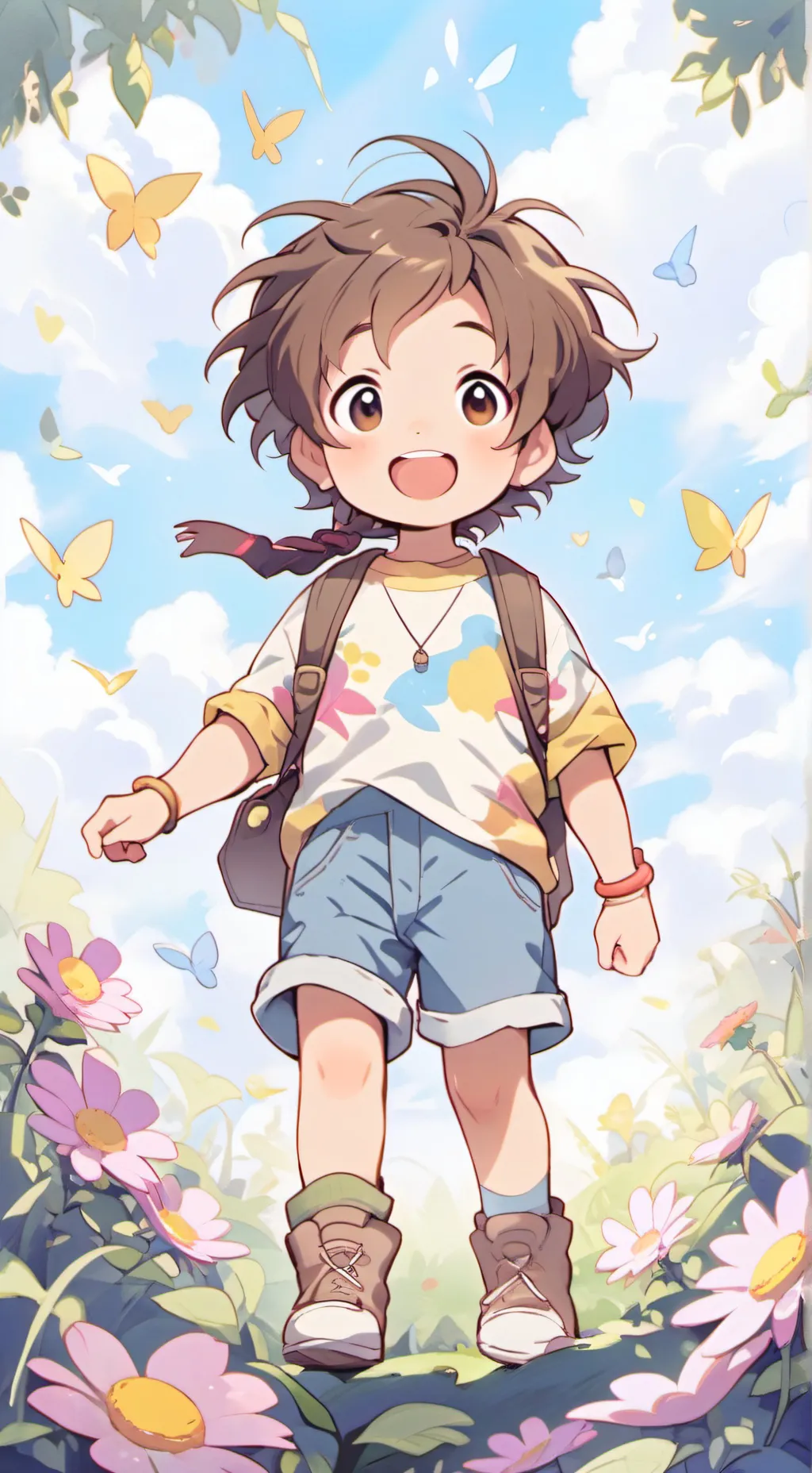 ai character: girl background