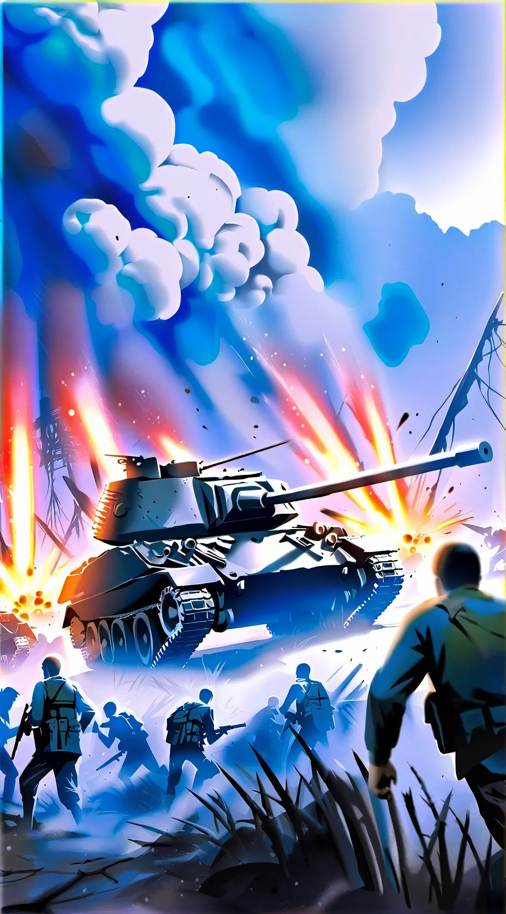 ai character: Sprunki guerra  background