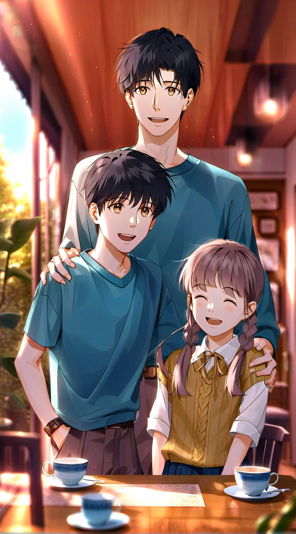 ai character: famille  background