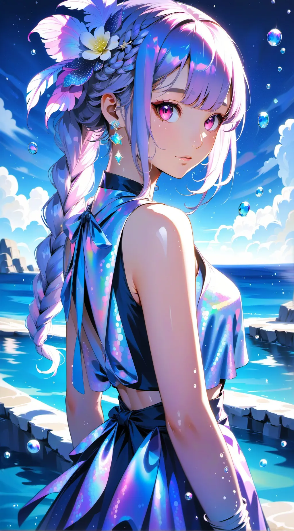 ai character: hh pool party background