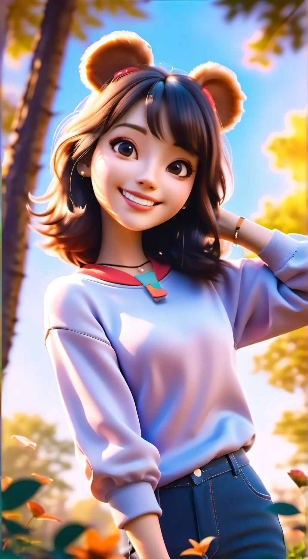 ai character: Hybrid School background