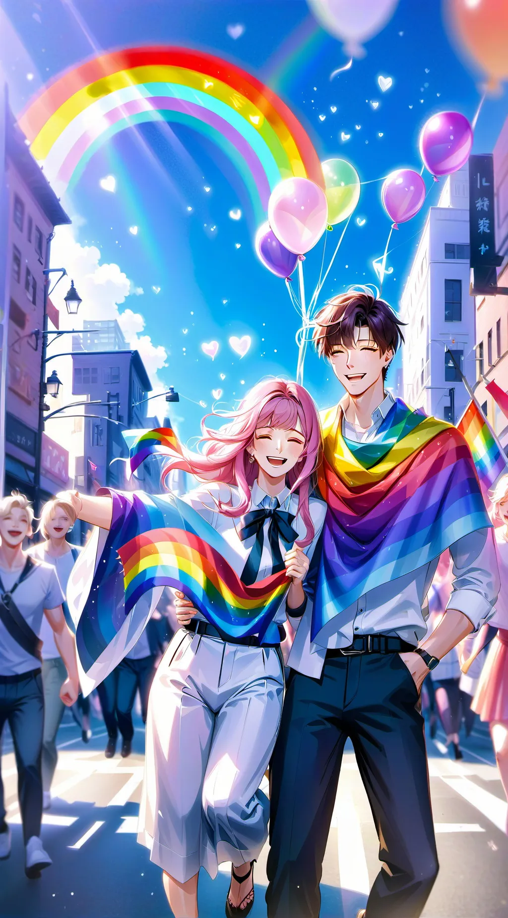 ai character: MHA MALL background