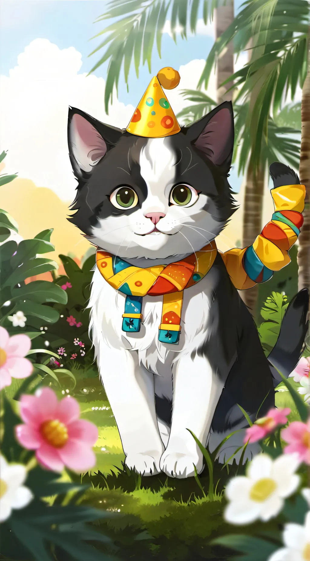 ai character: candy background