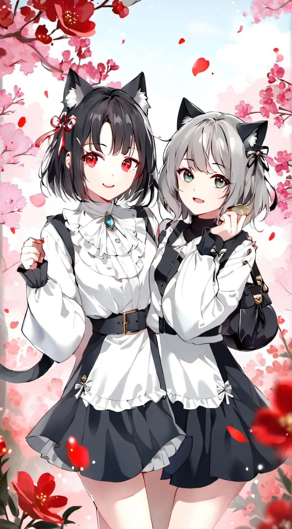ai character: Lily & Loly (cats) background