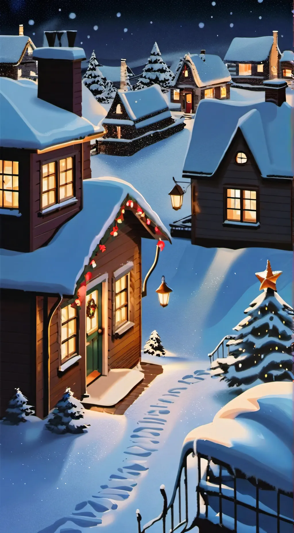 ai character: Christmas party🥳 background