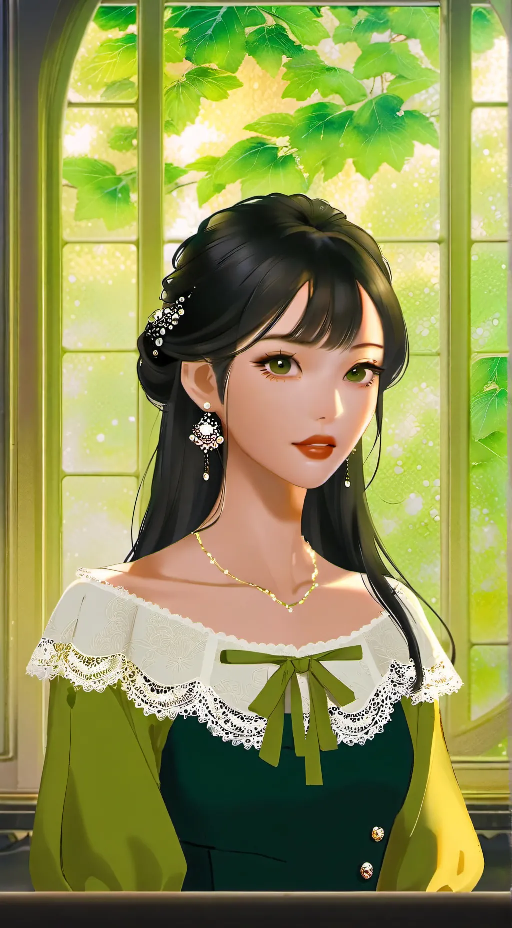 ai character: Kang Mo-Yeon  background