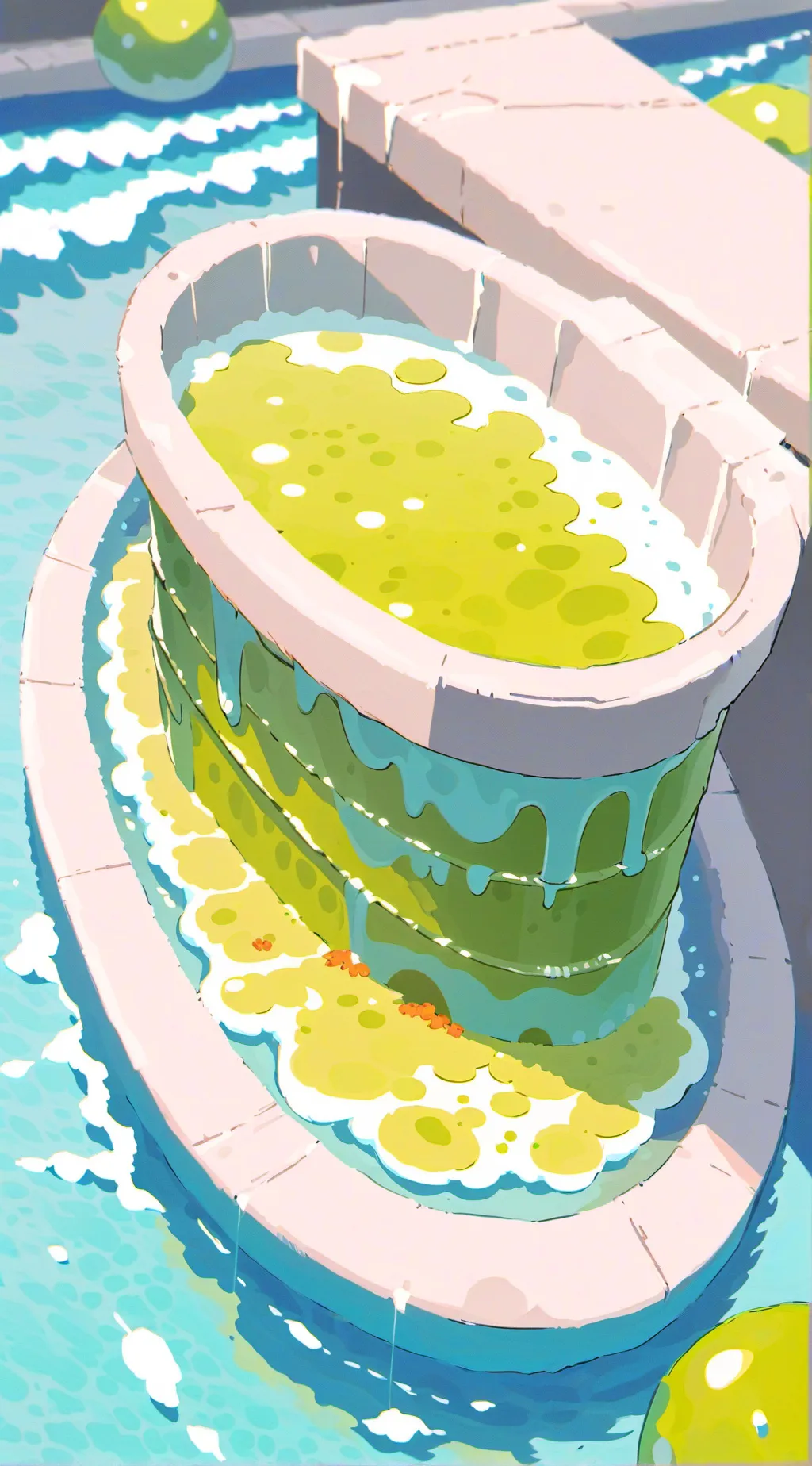 ai character: Slime pool background