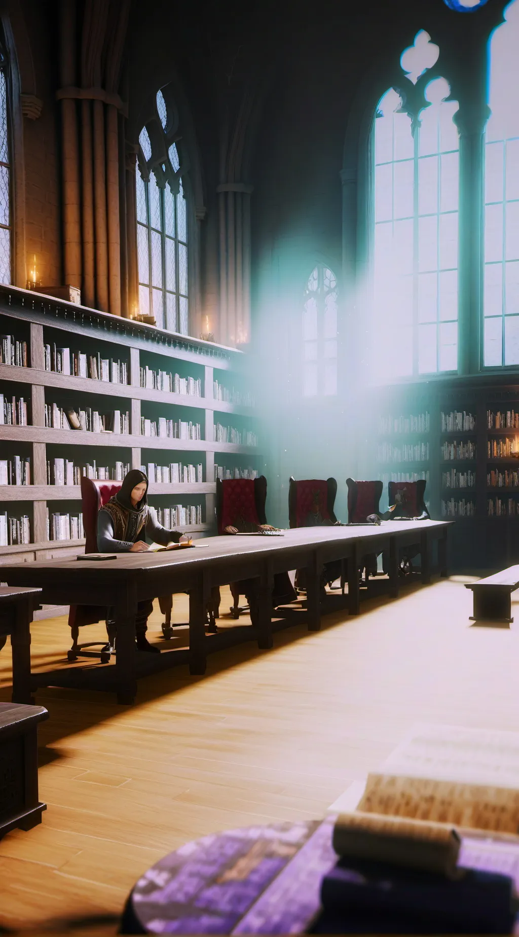 ai character: Hogwarts  background