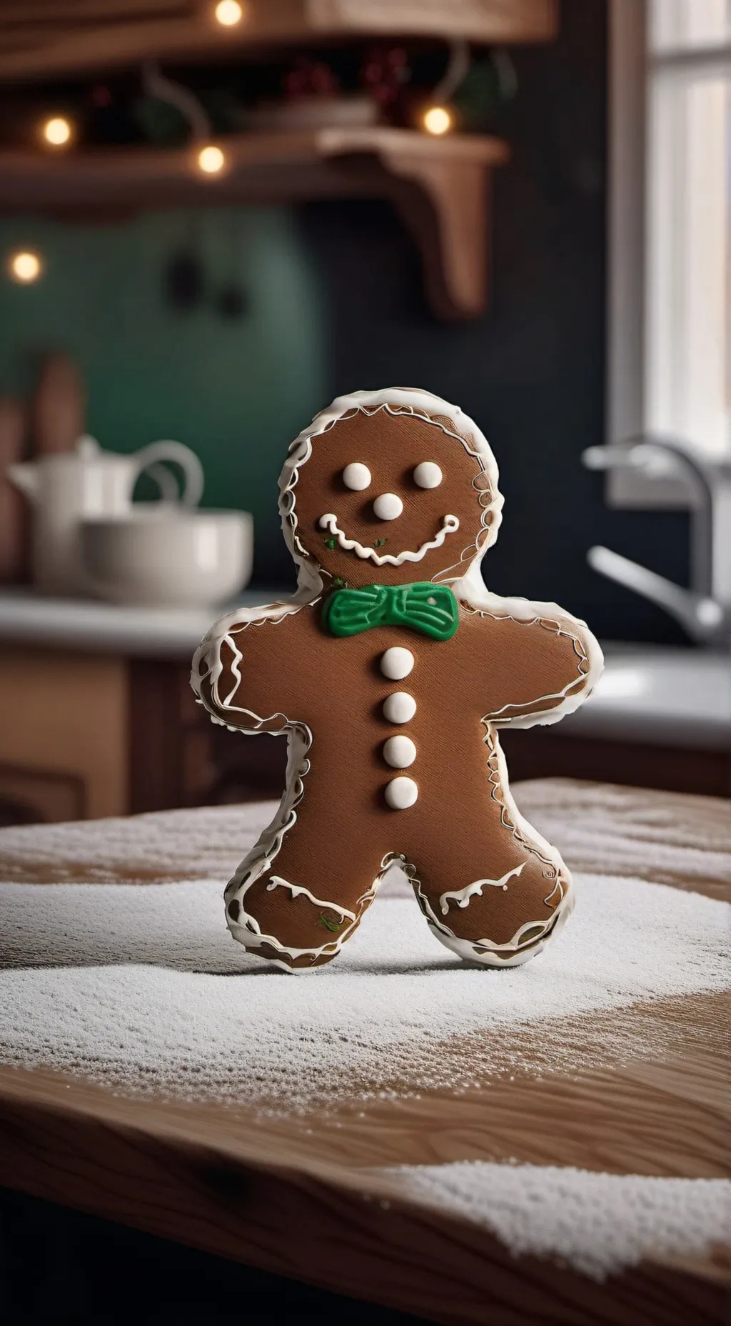 ai character: your a gingerbread background