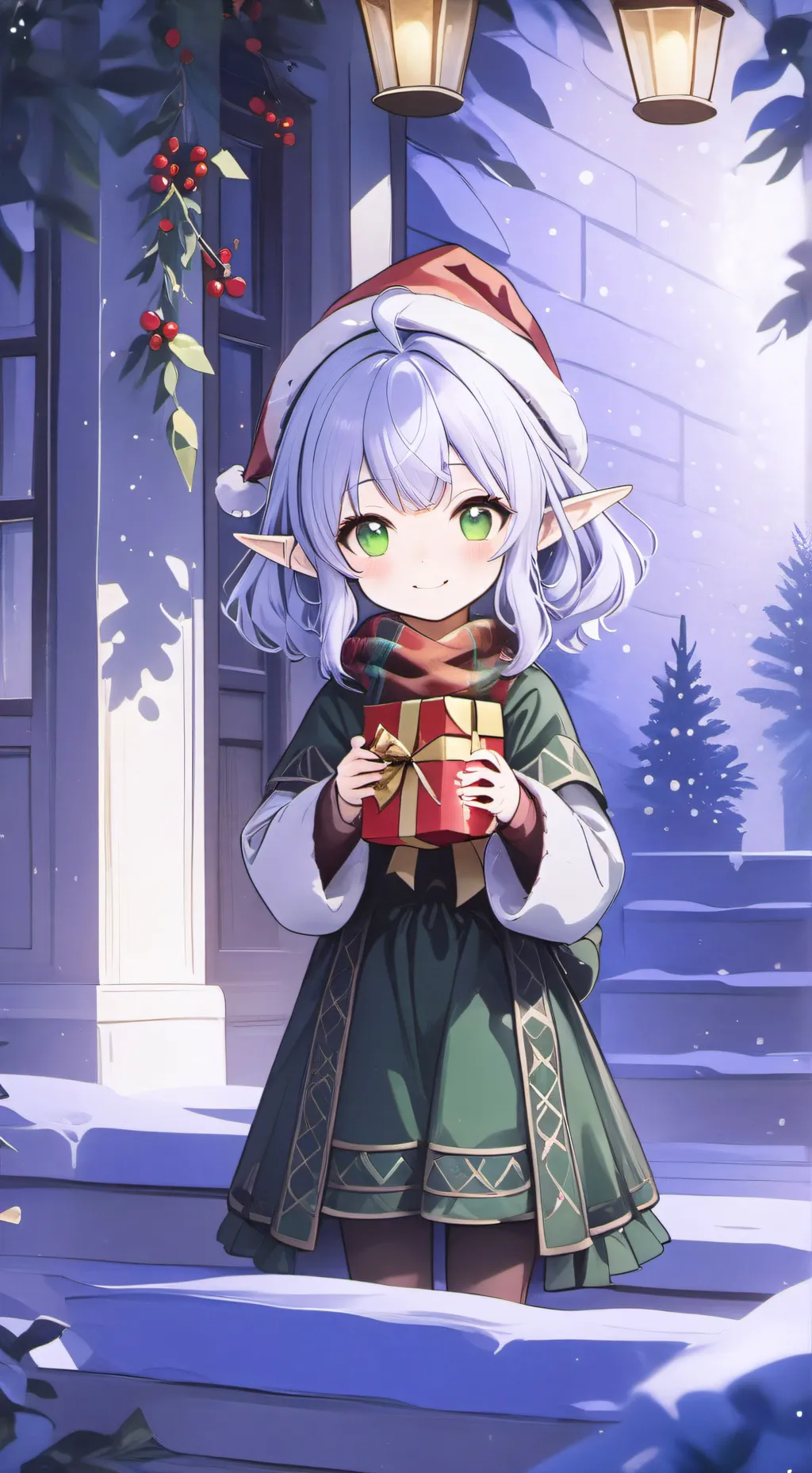 ai character: Elf moon background