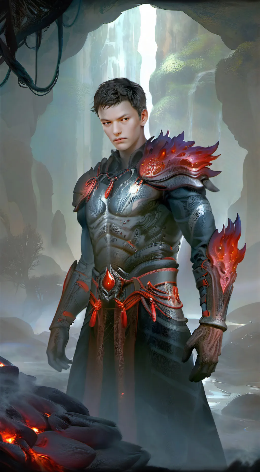 ai character: Guerrero De hierro background