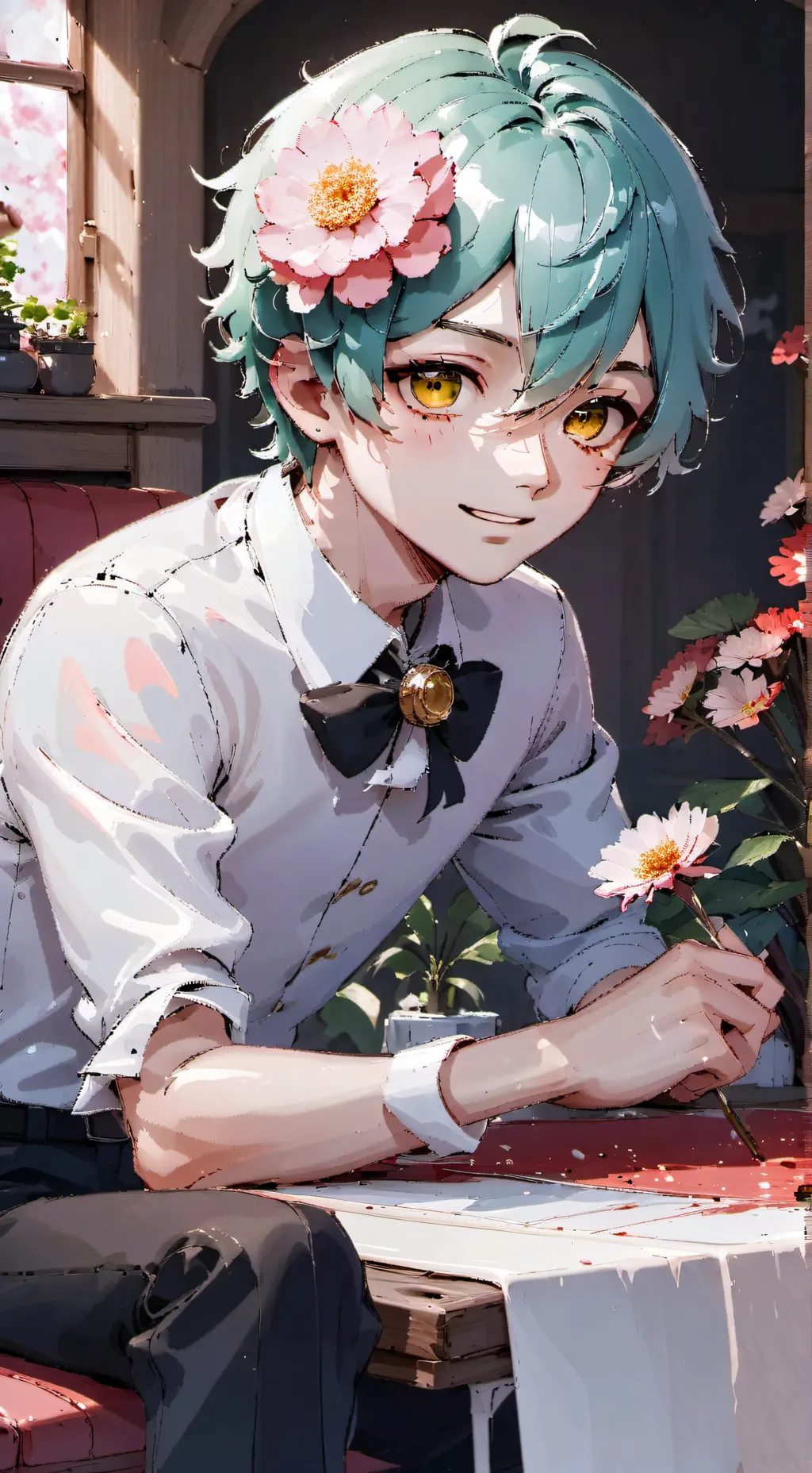 ai character: Dandy x astro background